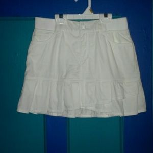 Limited Too White Ruffle Denim Skort NWOT